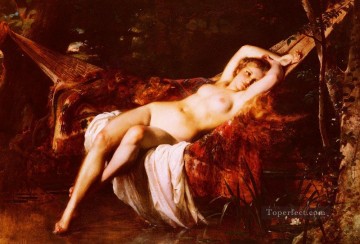 Desnudo Painting - La Baigneuse desnuda Leon Bazile Perrault